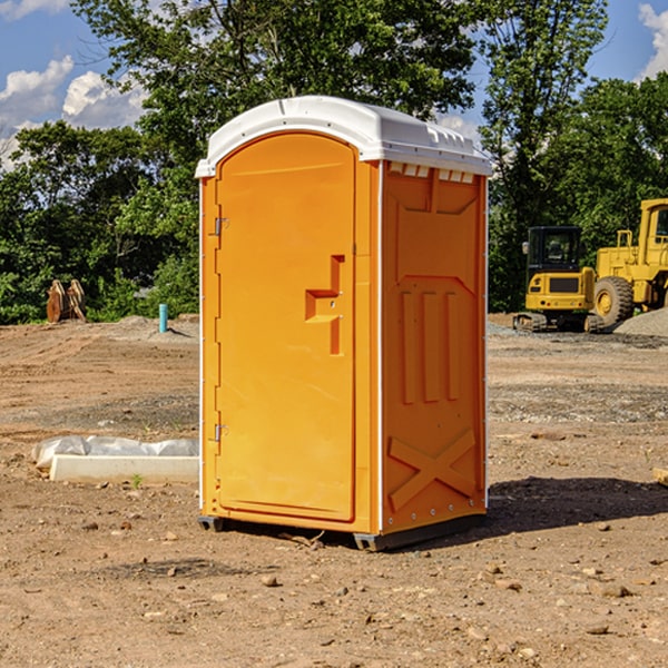 how often are the portable restrooms cleaned and serviced during a rental period in Mc Intire Iowa